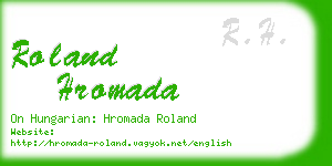 roland hromada business card